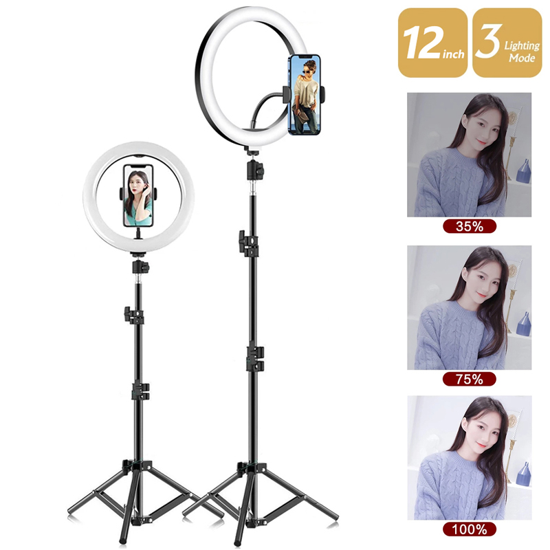 Webcam Ring Light - LED Round Lamps Dimmable Ring Light