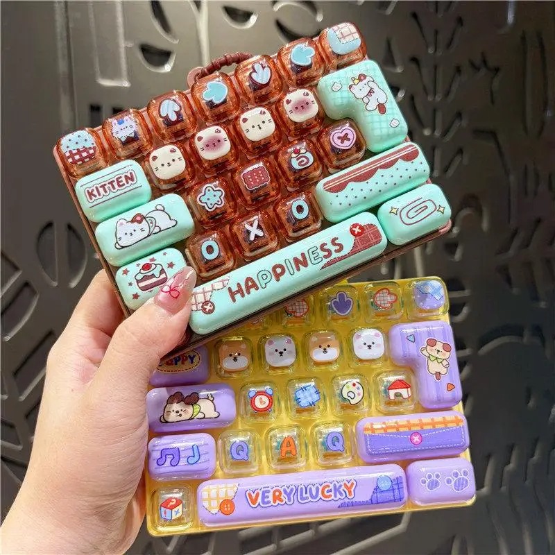 Keyboard Tenkeyless - 26-key Cap Keychain Anti-stress Keycap Clicker