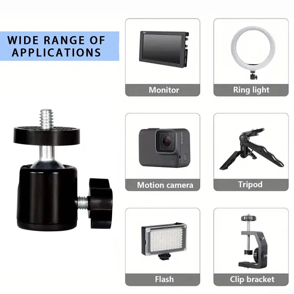 Mini Ball Head 1/4 Screw 360 S - Webcam Ring Light recension och pris