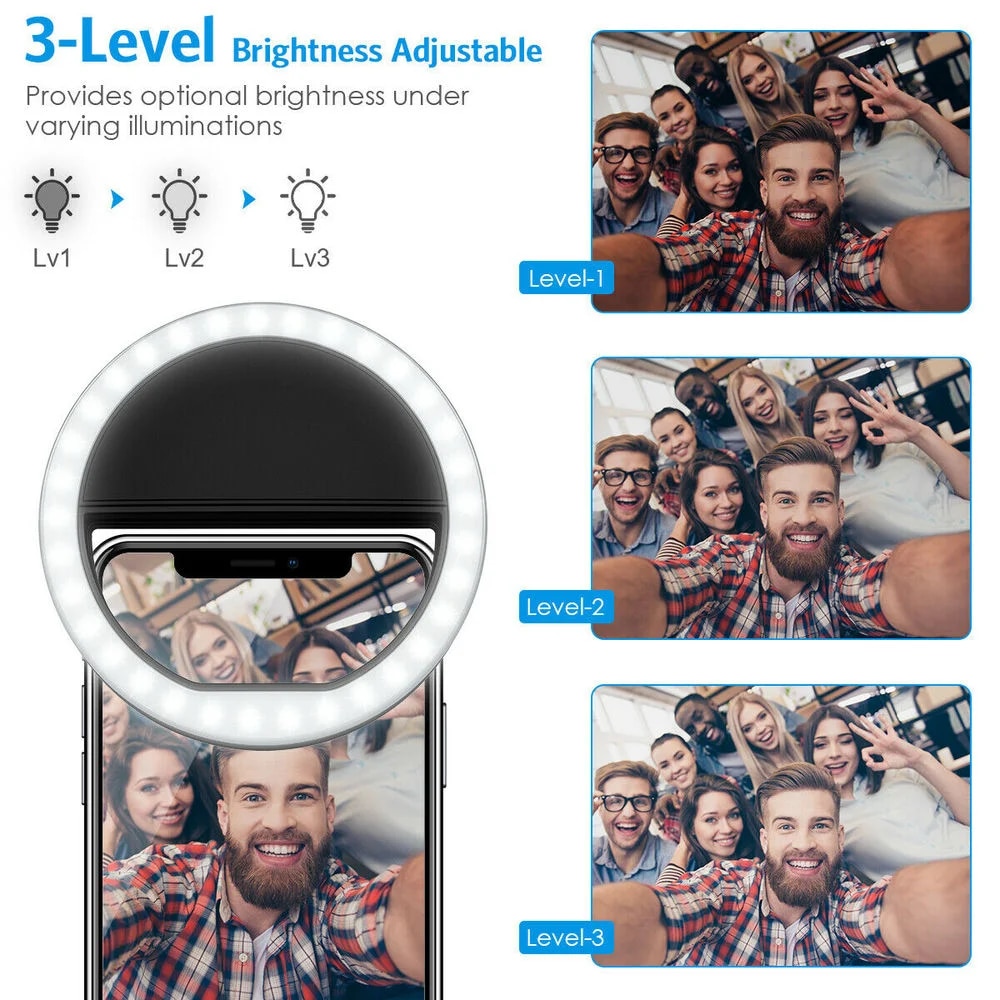 1pc USB Charge Cable LED Selfi - Webcam Ring Light recension och pris