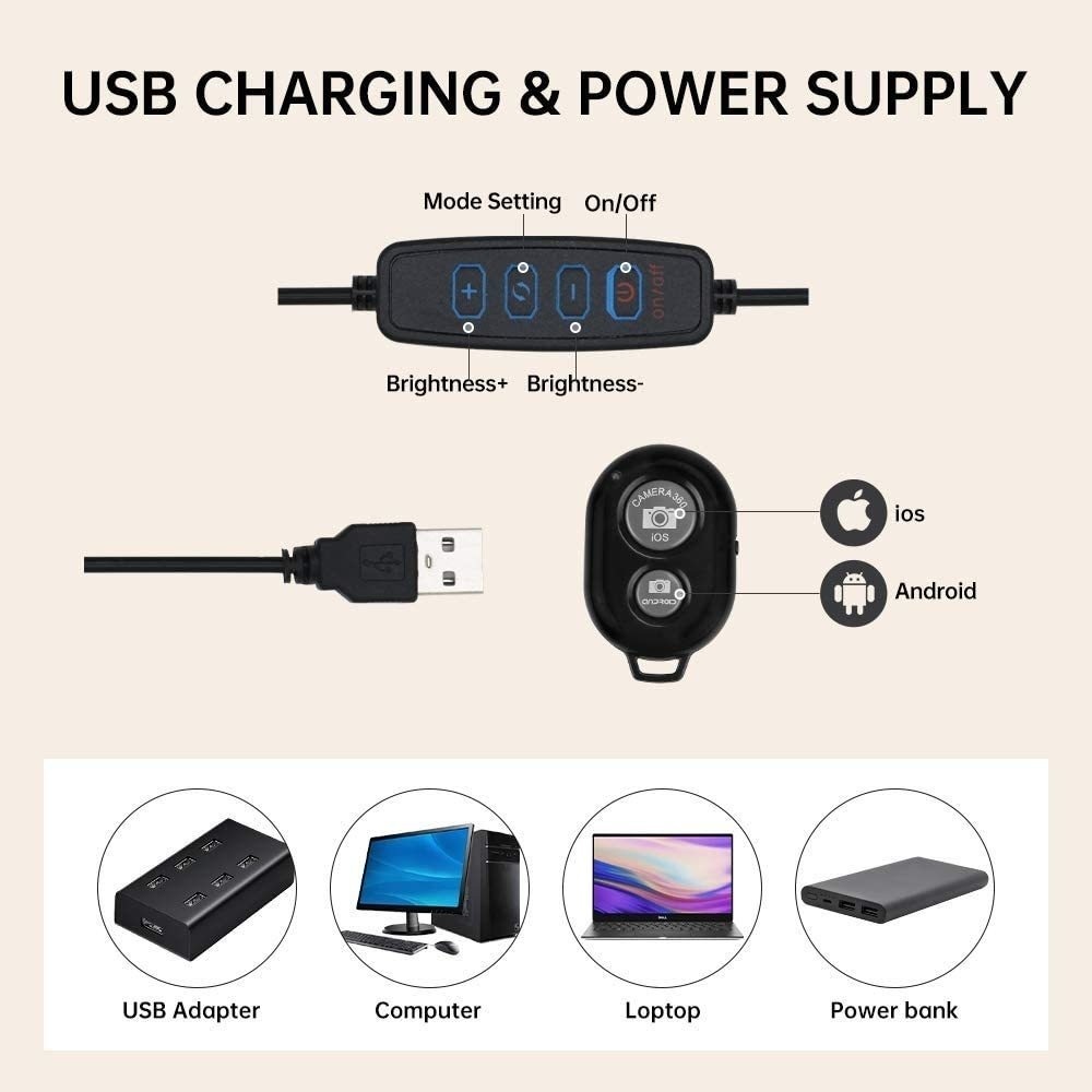 16cm/26cm/30cm LED Selfie Ring - Webcam Ring Light recension och pris