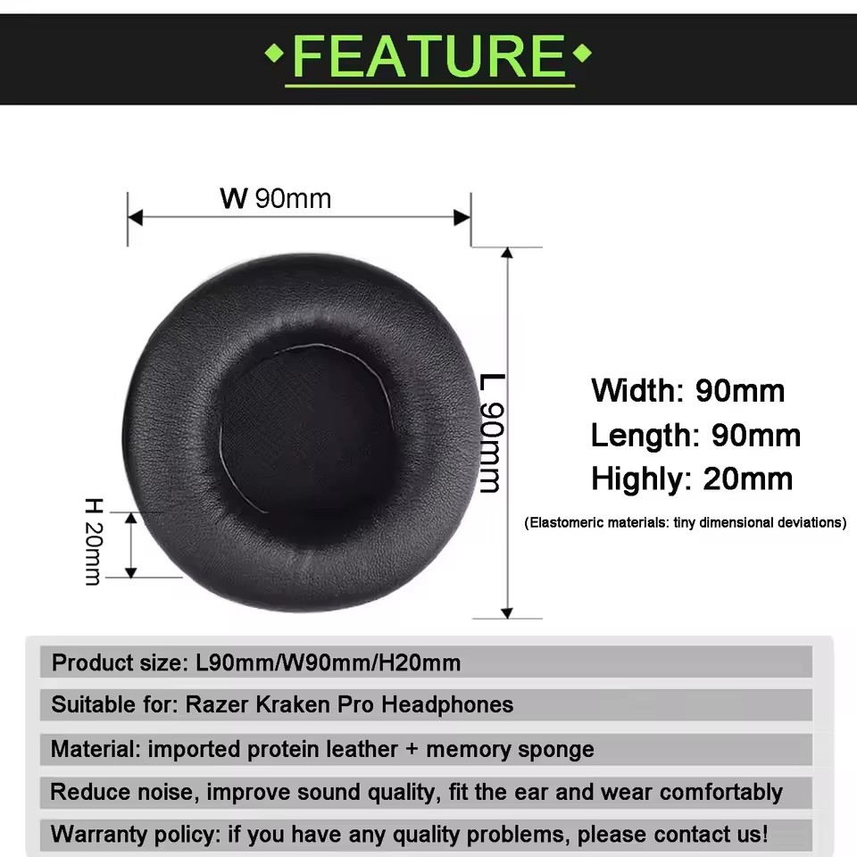 Comfortable Foam Ear Pads for  - Gaming Headset 7.1 recension och pris