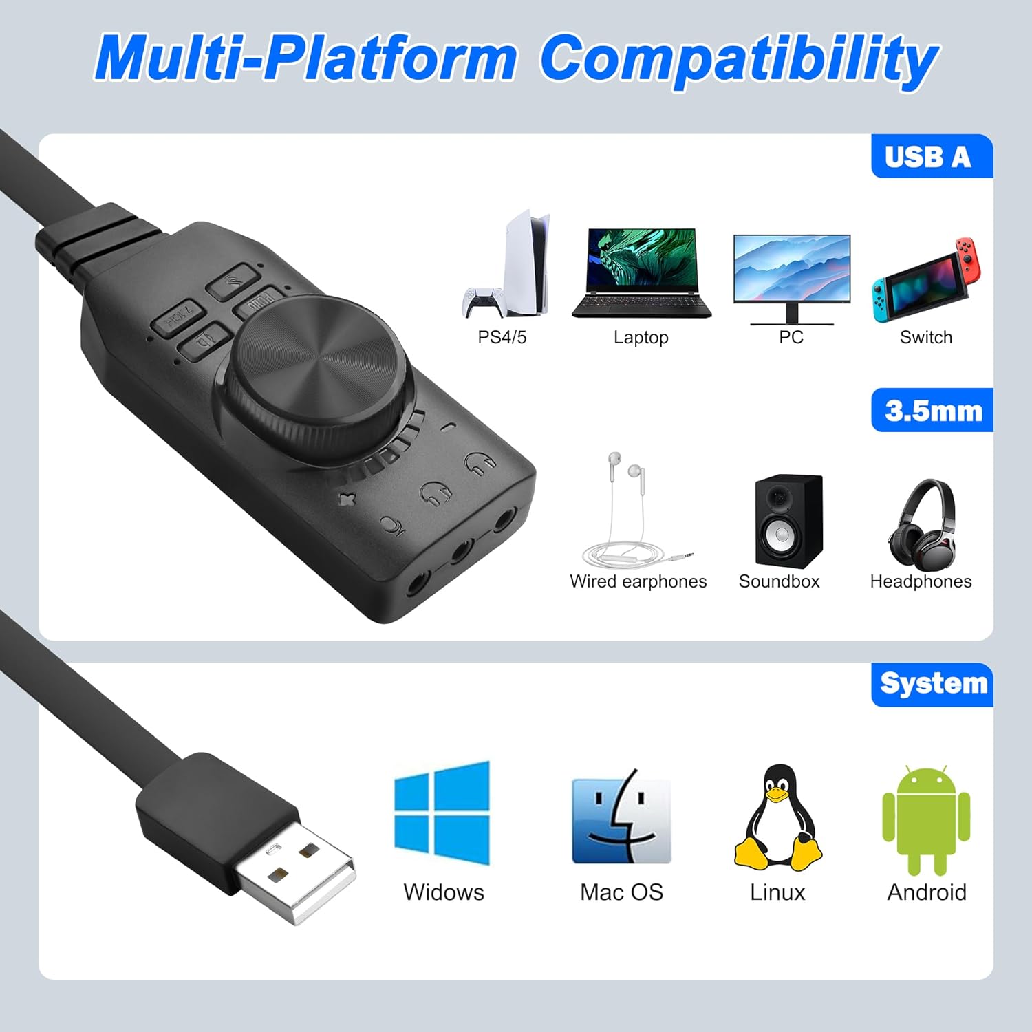 USB Sound Card Virtual 7.1 Sur - Gaming Headset 7.1 recension och pris