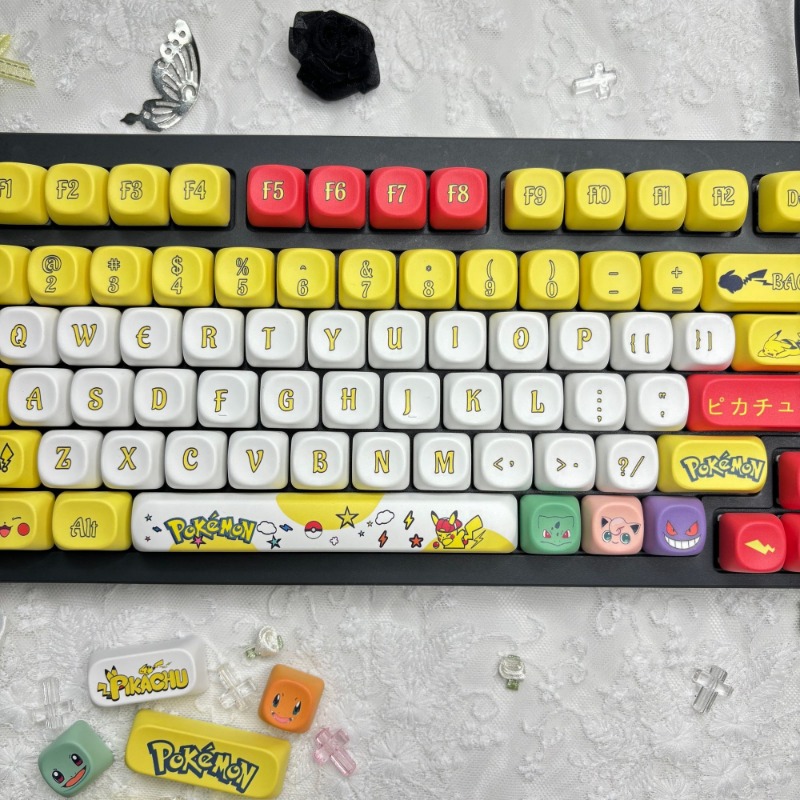 131 Keys/Set Anime Pokemon Key - Keyboard Tenkeyless recension och pris