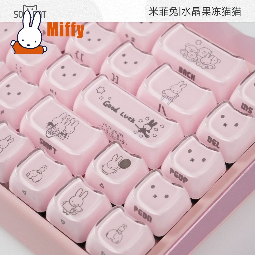 Kawaii Miffy Keycaps Cute Rabb - Keyboard Tenkeyless recension och pris