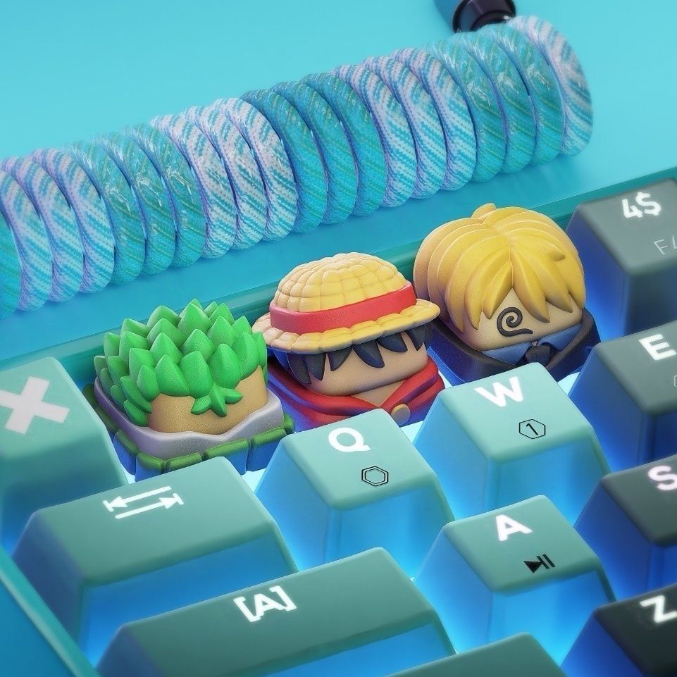 New Kawaii ONE PIECE Luffy Key - Keyboard Tenkeyless recension och pris
